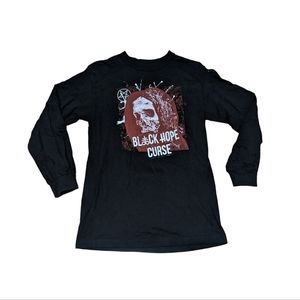 Black Hope Curse Cotton Screen Printed Tee Size Small Goth Punk Alt Fashion
